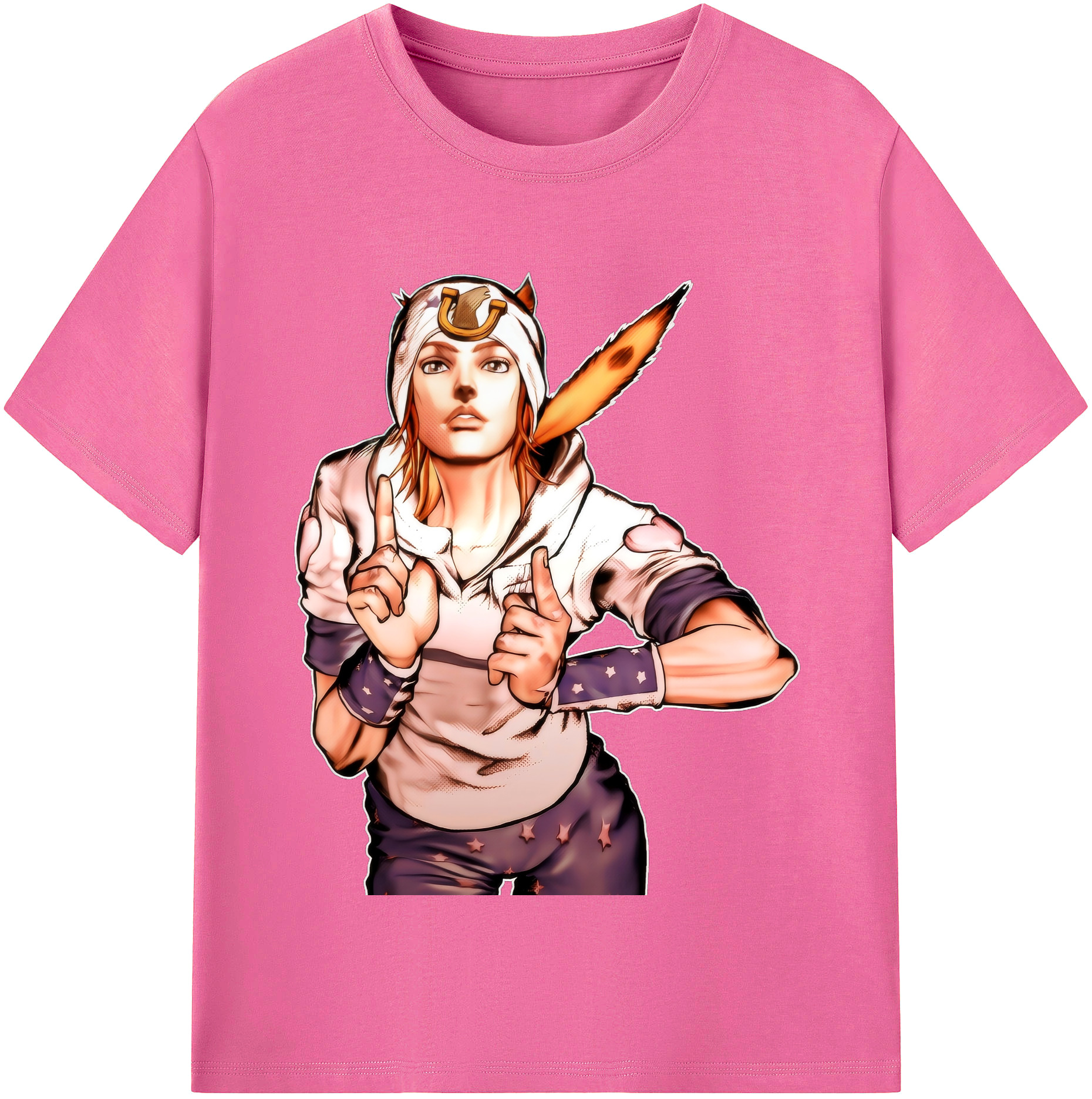 （画像用） ジョジョの奇妙な冒険 ジョナサン?ジョースター JoJo's Bizarre Adventure Jonathan Joestar レディースカジュアルプリントTシャツ（綿100％）